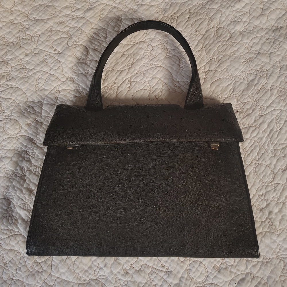 Cape Cobra Brand Vintage Ostrich Leather Handbag